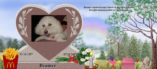 Beamer's Rainbow Bridge Pet Loss Memorial Residency Image
