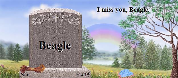 Beagle's Rainbow Bridge Pet Loss Memorial Residency Image
