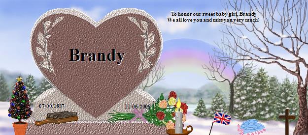 Brandy's Rainbow Bridge Pet Loss Memorial Residency Image