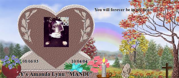 BY's Amanda Lynn "MANDI"'s Rainbow Bridge Pet Loss Memorial Residency Image