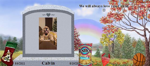 Calvin's Rainbow Bridge Pet Loss Memorial Residency Image