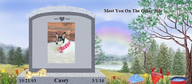 Casey's Rainbow Bridge Pet Loss Memorial Residency Image