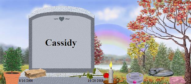Cassidy's Rainbow Bridge Pet Loss Memorial Residency Image