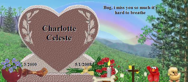 Charlotte Celeste's Rainbow Bridge Pet Loss Memorial Residency Image