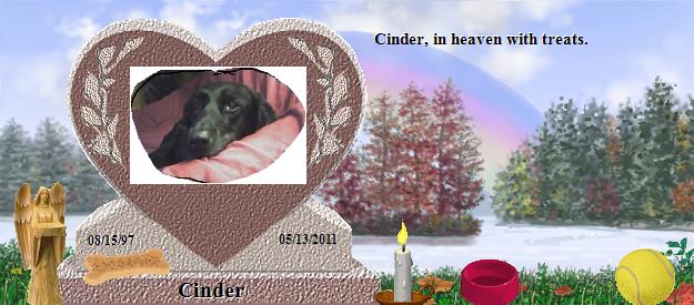 Cinder's Rainbow Bridge Pet Loss Memorial Residency Image