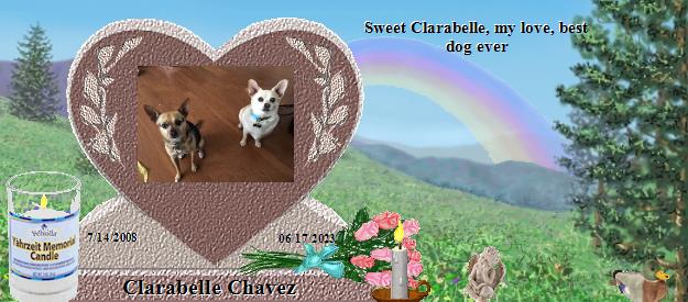 Clarabelle Chavez's Rainbow Bridge Pet Loss Memorial Residency Image