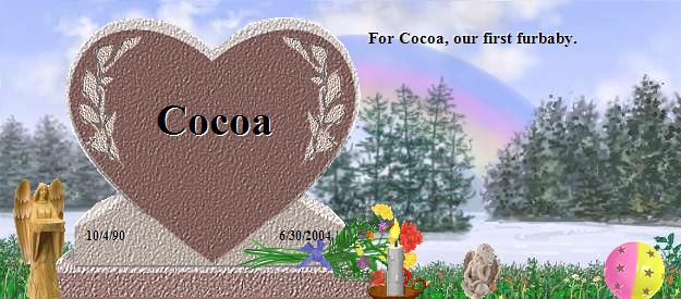 Cocoa's Rainbow Bridge Pet Loss Memorial Residency Image