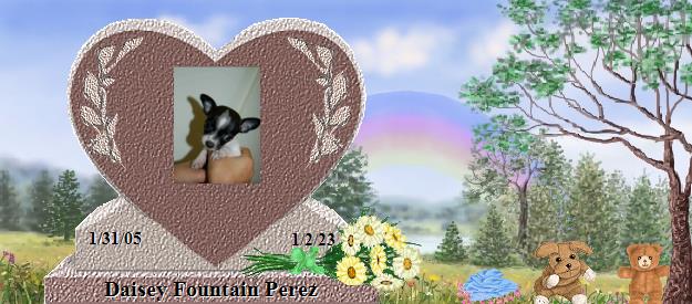 Daisey Fountain Perez's Rainbow Bridge Pet Loss Memorial Residency Image