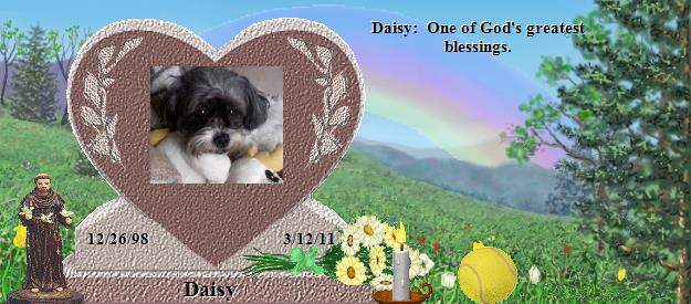 Daisy's Rainbow Bridge Pet Loss Memorial Residency Image