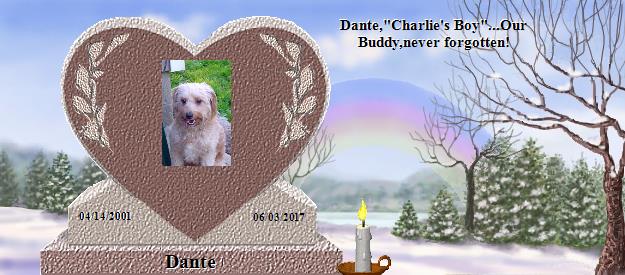 Dante's Rainbow Bridge Pet Loss Memorial Residency Image
