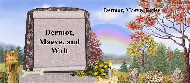 Dermot, Maeve, and Walt's Rainbow Bridge Pet Loss Memorial Residency Image
