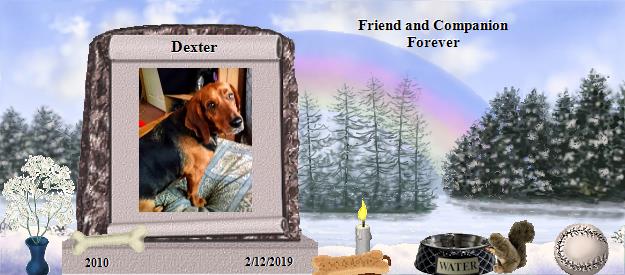 Dexter's Rainbow Bridge Pet Loss Memorial Residency Image