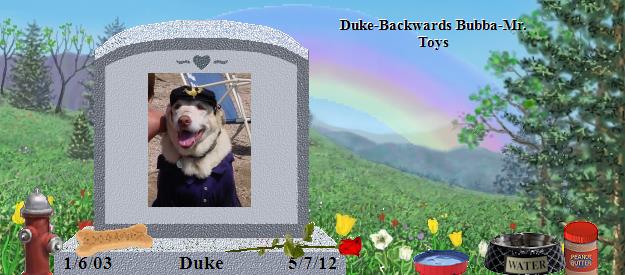 Duke's Rainbow Bridge Pet Loss Memorial Residency Image