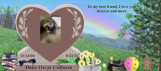 Duke Oscar Cullinan's Rainbow Bridge Pet Loss Memorial Residency Image