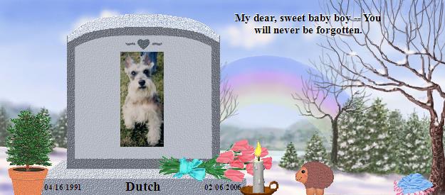 Dutch's Rainbow Bridge Pet Loss Memorial Residency Image