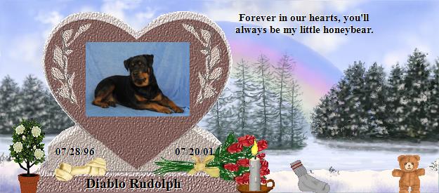 Diablo Rudolph's Rainbow Bridge Pet Loss Memorial Residency Image