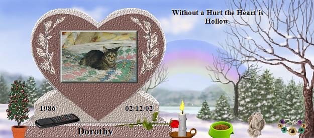 Dorothy's Rainbow Bridge Pet Loss Memorial Residency Image