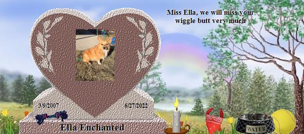 Ella Enchanted's Rainbow Bridge Pet Loss Memorial Residency Image
