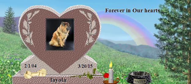 fayola's Rainbow Bridge Pet Loss Memorial Residency Image