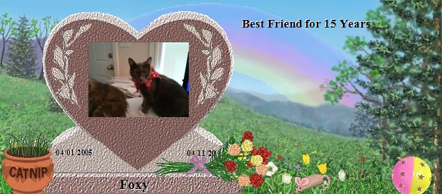 Foxy's Rainbow Bridge Pet Loss Memorial Residency Image