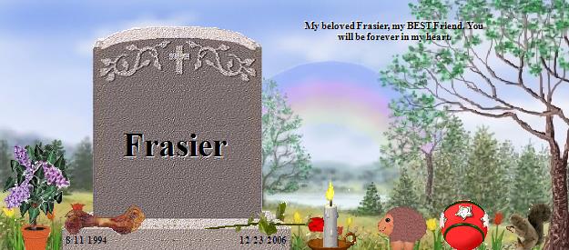 Frasier's Rainbow Bridge Pet Loss Memorial Residency Image