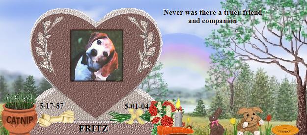 FRITZ's Rainbow Bridge Pet Loss Memorial Residency Image