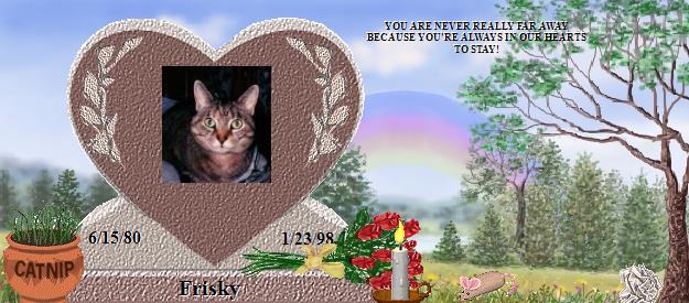 Frisky's Rainbow Bridge Pet Loss Memorial Residency Image