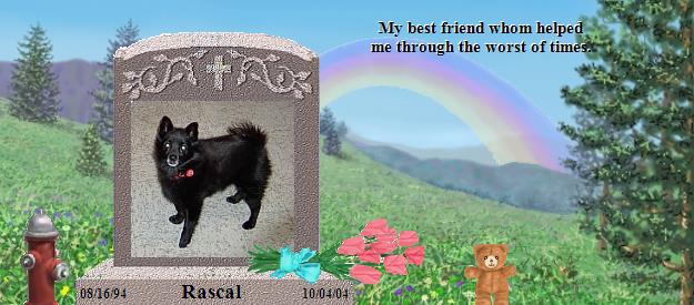 Rascal's Rainbow Bridge Pet Loss Memorial Residency Image