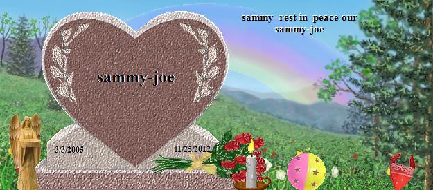 sammy-joe's Rainbow Bridge Pet Loss Memorial Residency Image
