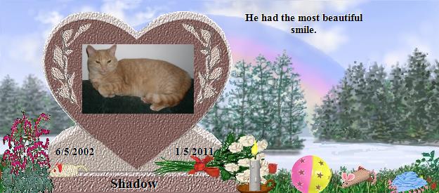 Shadow's Rainbow Bridge Pet Loss Memorial Residency Image