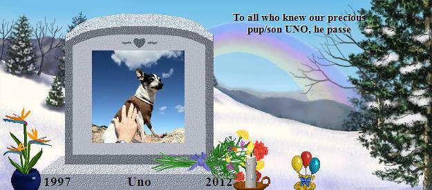 Uno's Rainbow Bridge Pet Loss Memorial Residency Image