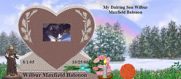Wilbur Maxfield Balonon's Rainbow Bridge Pet Loss Memorial Residency Image