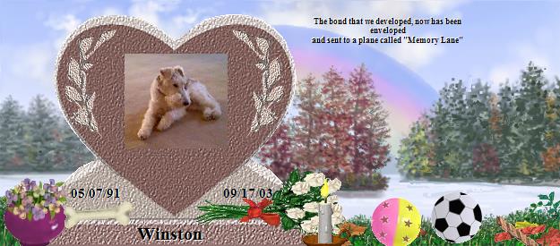Winston's Rainbow Bridge Pet Loss Memorial Residency Image