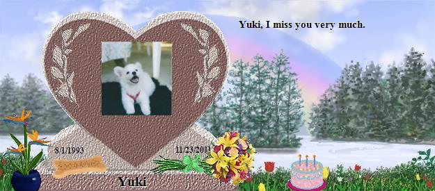 Yuki's Rainbow Bridge Pet Loss Memorial Residency Image