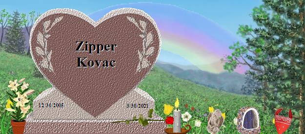 Zipper Kovac's Rainbow Bridge Pet Loss Memorial Residency Image