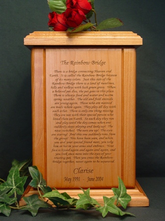 Personalized Rainbow Bridge Poem Urn