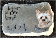 Hand-Painted Sandstone Pet Memorial