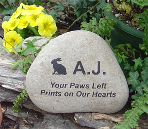 Large Engraved River Rock Memorial