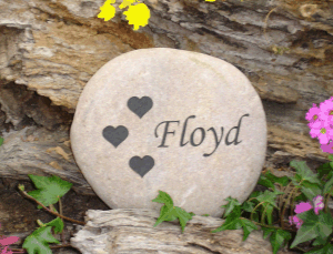 Small Engraved River Rock Memorial