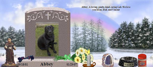 Abbey's Rainbow Bridge Pet Loss Memorial Residency Image