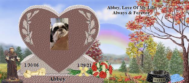 Abbey's Rainbow Bridge Pet Loss Memorial Residency Image