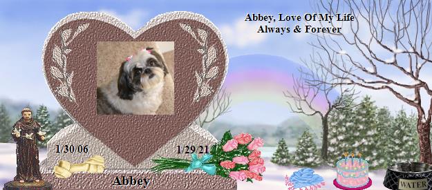 Abbey's Rainbow Bridge Pet Loss Memorial Residency Image