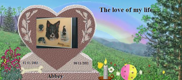 Abbey's Rainbow Bridge Pet Loss Memorial Residency Image