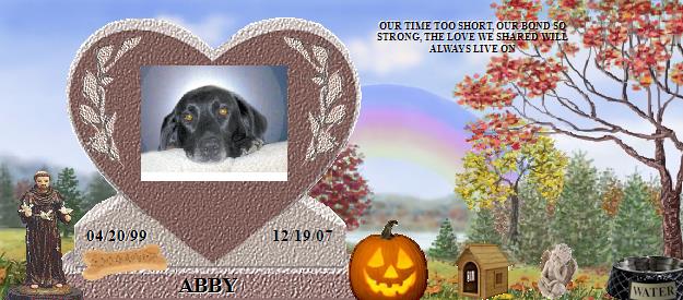 ABBY's Rainbow Bridge Pet Loss Memorial Residency Image