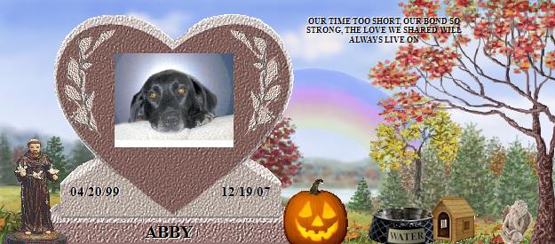 ABBY's Rainbow Bridge Pet Loss Memorial Residency Image