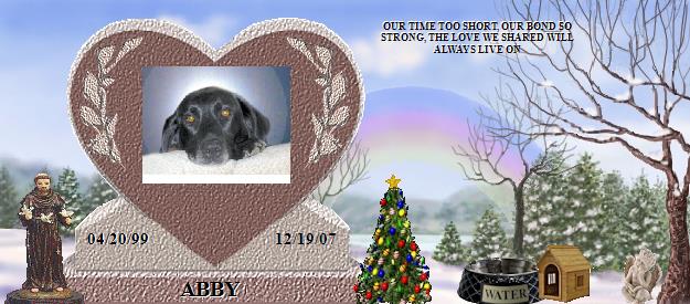ABBY's Rainbow Bridge Pet Loss Memorial Residency Image