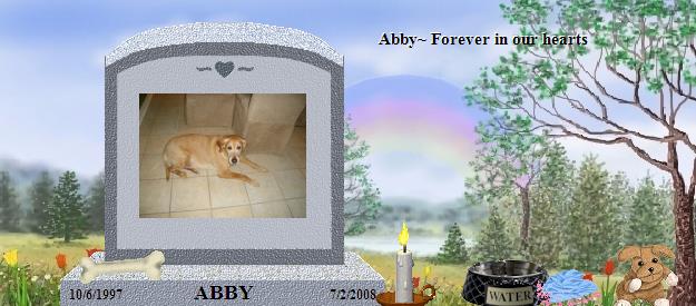 ABBY's Rainbow Bridge Pet Loss Memorial Residency Image