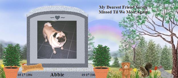 Abbie's Rainbow Bridge Pet Loss Memorial Residency Image