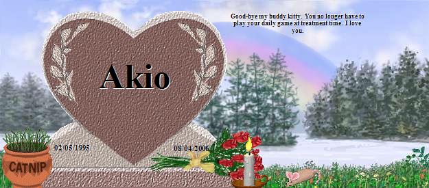 Akio's Rainbow Bridge Pet Loss Memorial Residency Image
