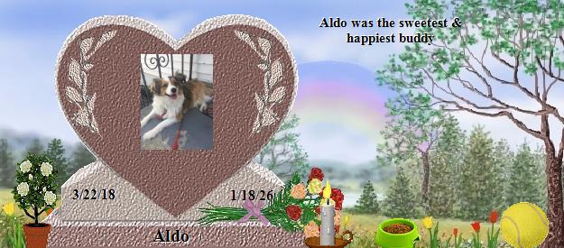 Aldo's Rainbow Bridge Pet Loss Memorial Residency Image